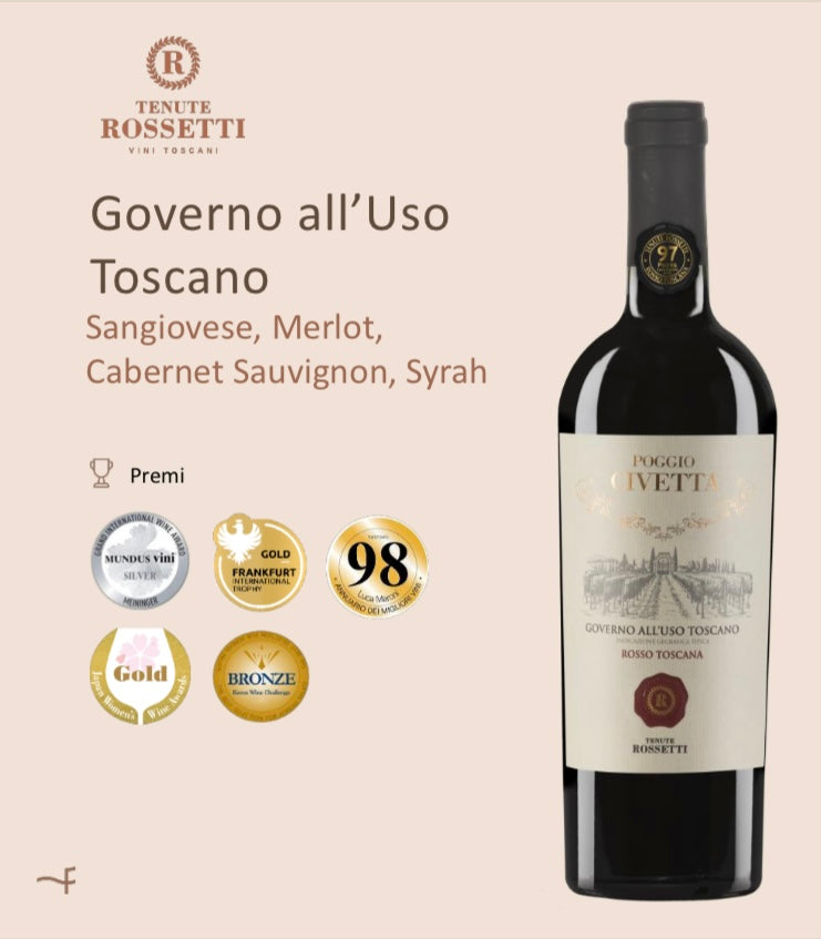 ROSSETTI GOVERNMENT SEALS FOR USE TOSCANO FANTINI WINES