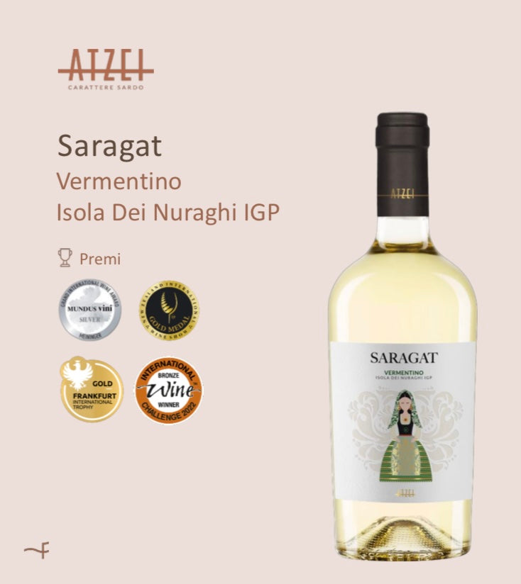 SARAGAT ATZEI VERMENTINO ISLAND OF NURAGHI FANTINI WINES